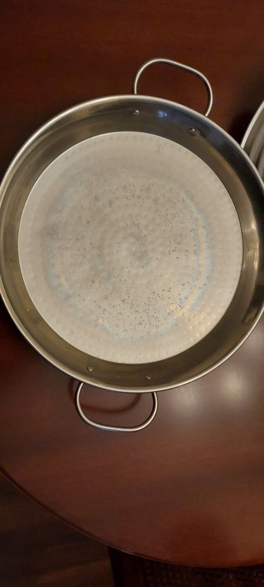 Paella acero inox. con tapa