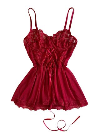 Top donna vintage sexy rosso taglia S