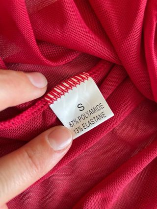 Top donna vintage sexy rosso taglia S