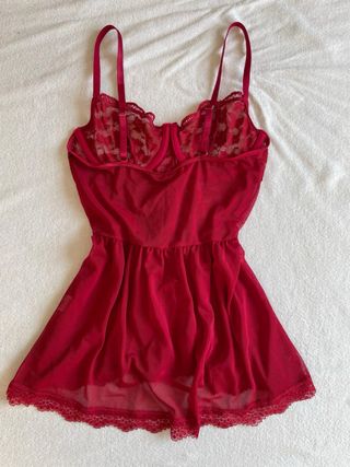 Top donna vintage sexy rosso taglia S