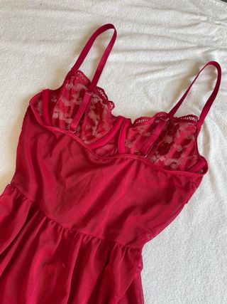 Top donna vintage sexy rosso taglia S