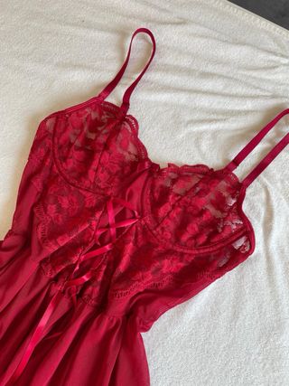 Top donna vintage sexy rosso taglia S
