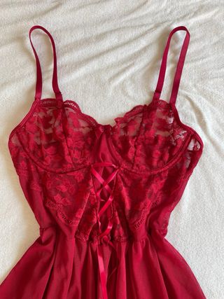 Top donna vintage sexy rosso taglia S