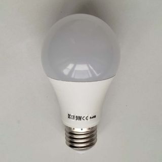 2 lampadine a led a luce calda E27, DC 12V, 9W