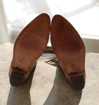 Stivali scamosciati beige e marrone