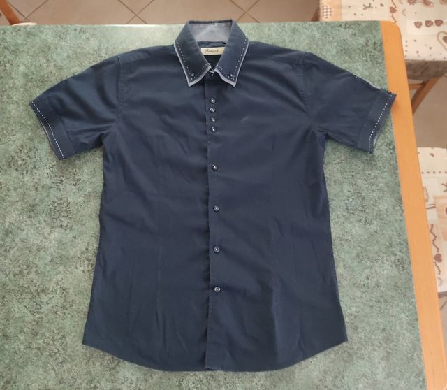 Camicia Redjack blu a maniche corte
