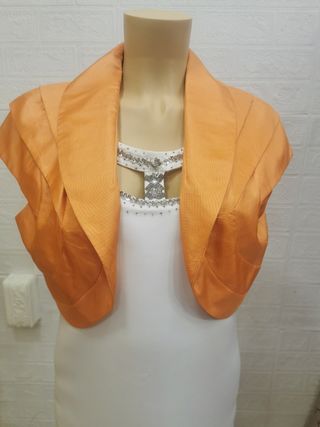Torera seda naranja-blanca