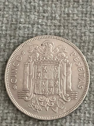 Moneda 5 Pesetas Franco 1949 Esteella 50