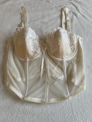 Top donna bianco vintage taglia S