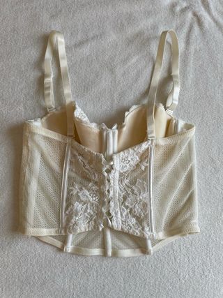 Top donna bianco vintage taglia S