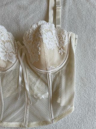 Top donna bianco vintage taglia S