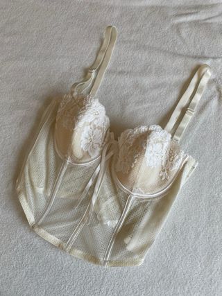 Top donna bianco vintage taglia S