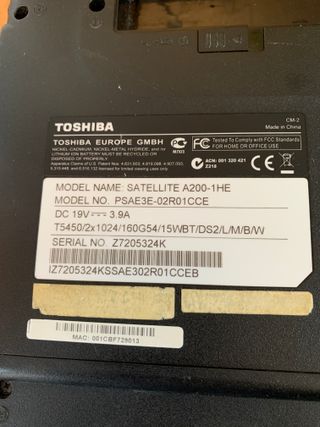 2 Portátiles Toshiba 