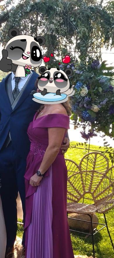 Vestido madrina morado - usado 1 día.