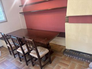 Mesa madera maciza + 3 sillas