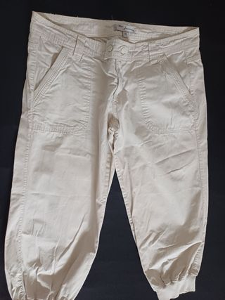 Pantalón Stradivarius beige XL