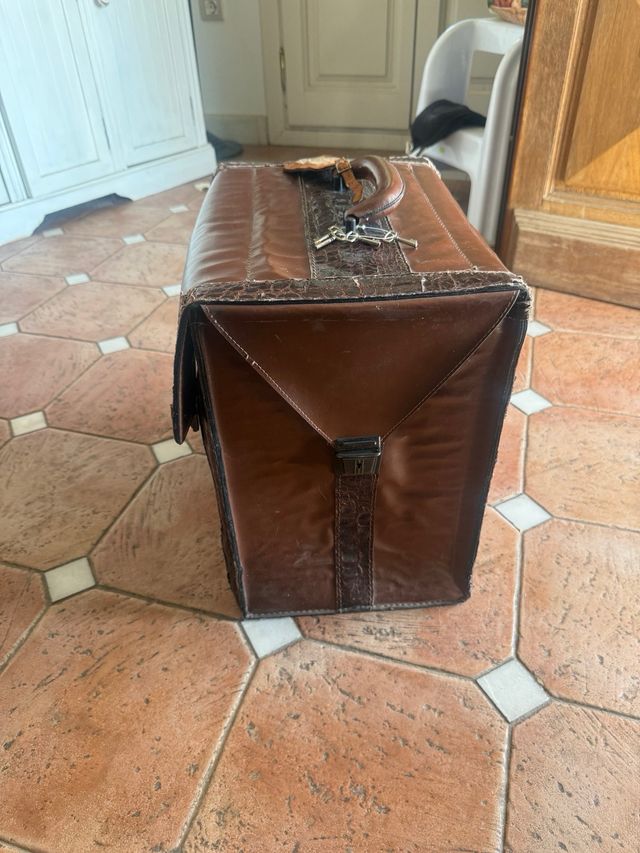 Maletín Cuero Vintage Marrón