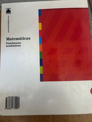 Libro matemáticas 3ºESO