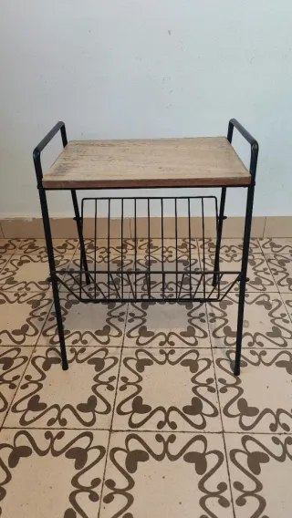 Mesita centro madera negra
