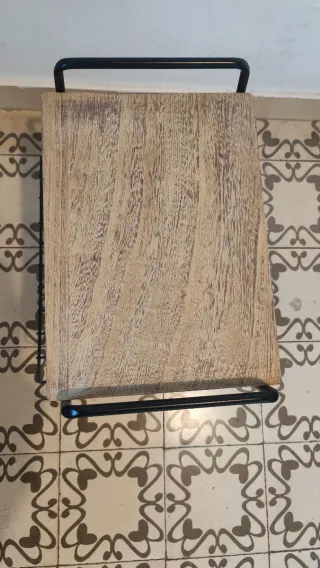 Mesita centro madera negra