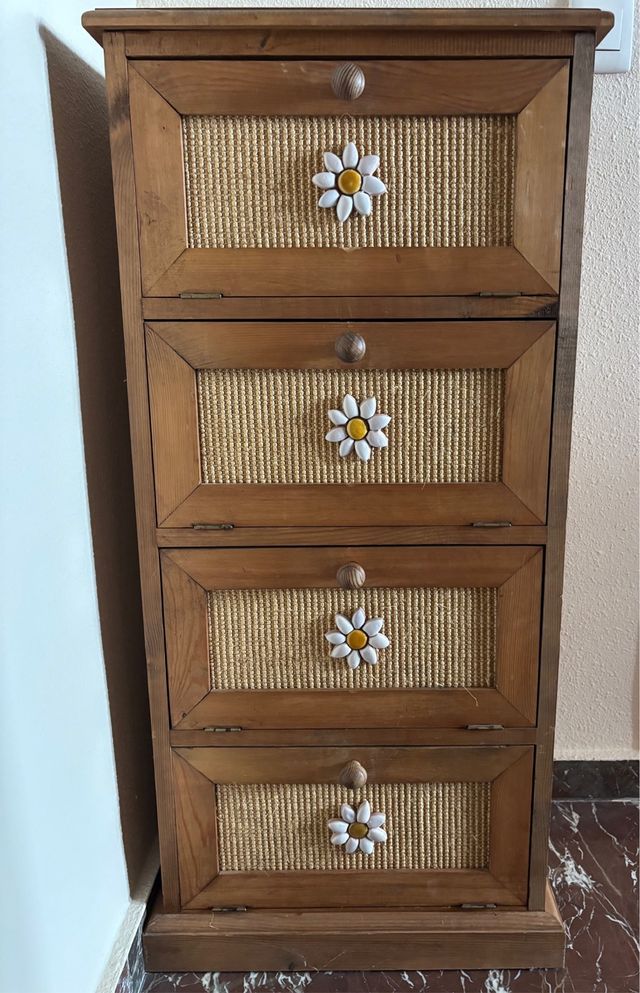 Zapatero con espejo - 4 cajones madera