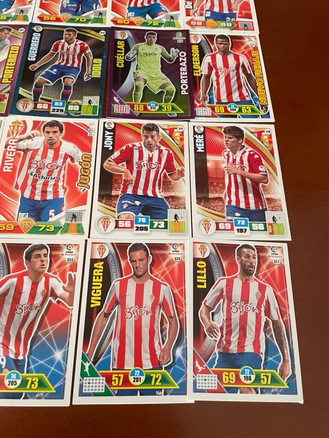 29 cartas Sporting Gijón sin repetir retro Adrenal
