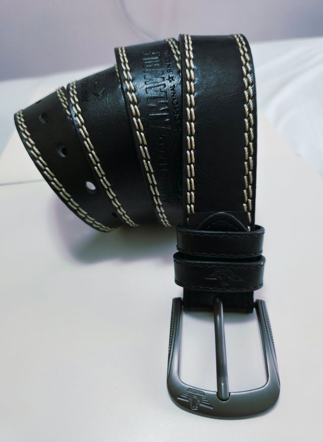 Cinturón Negro / Cuero Genuino - 120/130