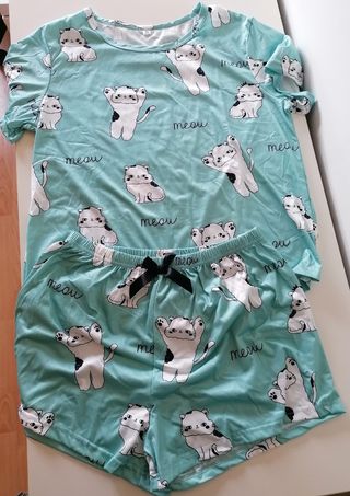 Pijama corto gatitos - talla S