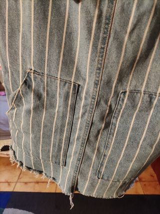 Salopette Jeans Pull&Bear a righe vintage workwear
