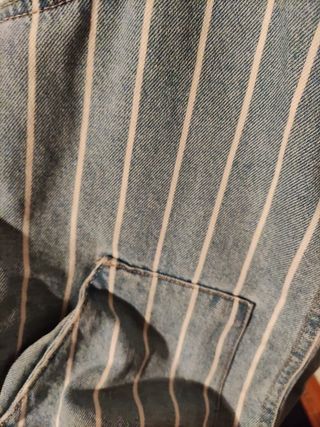 Salopette Jeans Pull&Bear a righe vintage workwear