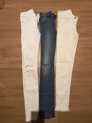 Lote de 3 pantalones pitillo mujer 