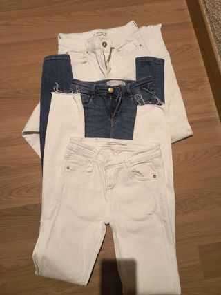 Lote de 3 pantalones pitillo mujer 