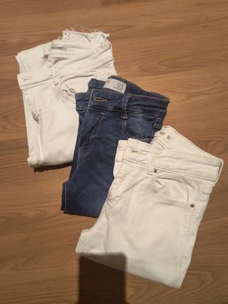 Lote de 3 pantalones pitillo mujer 