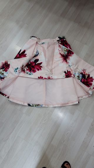 Falda Coast floral rosa