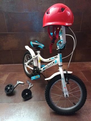 Bicicleta niñ@ AVIGO + casco + ruedines