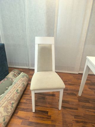 Mesa comedor blanca extensible