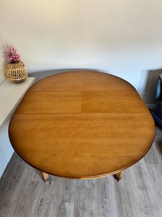 Mesa redonda extensible madera
