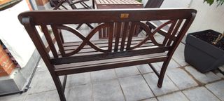 Banco jardín madera tipo teca