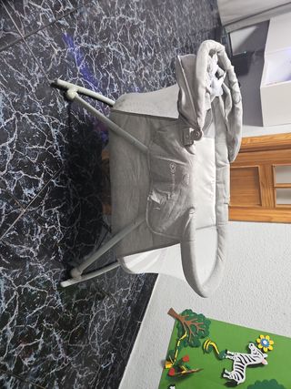 Minicuna viaje plegable gris