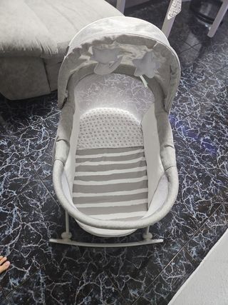 Minicuna viaje plegable gris