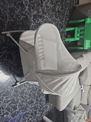 Minicuna viaje plegable gris