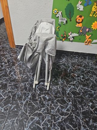 Minicuna viaje plegable gris