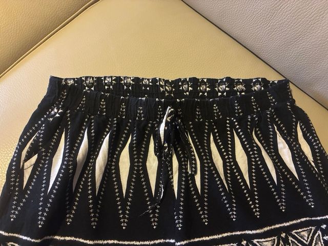 Shorts estivi donna, cotone, bianco e nero