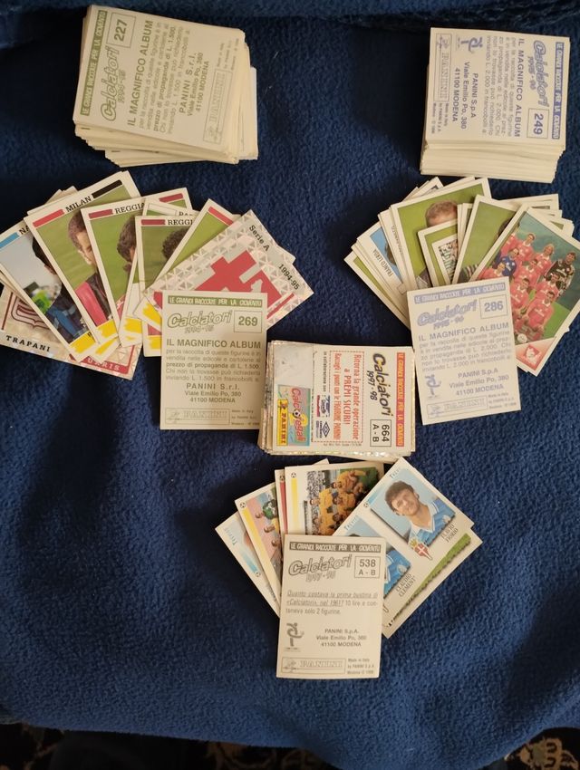 Figurine Panini anni 1994-95, 1996-97, 1997-98