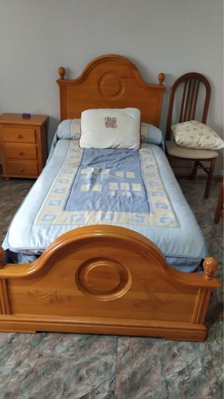 Cama madera pino maciza