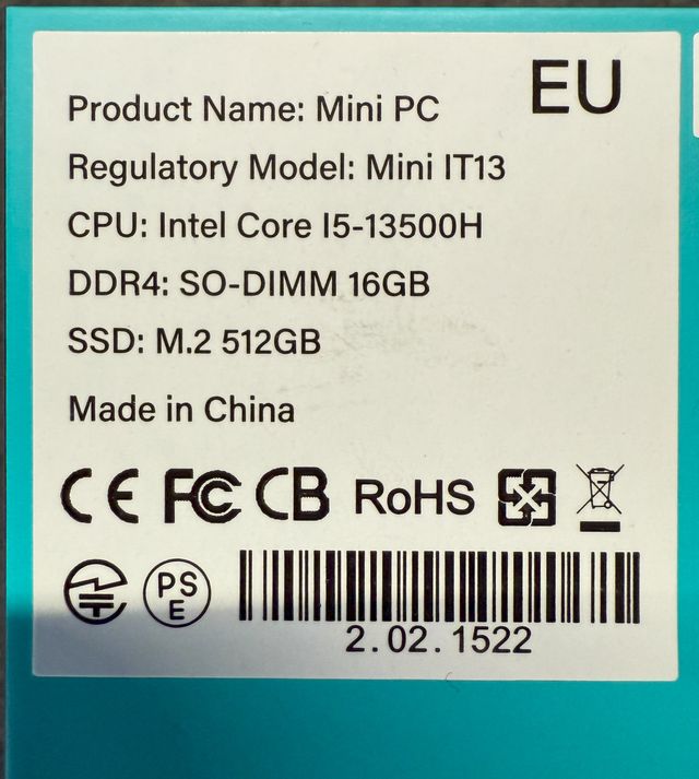 MiniPC GEEKOM IT13 i5-13500H 16GB