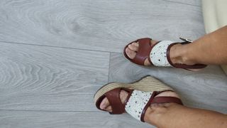 Sandalias cuña mujer