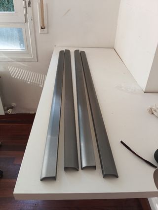 4 Tiradores pestaña aluminio 110cm