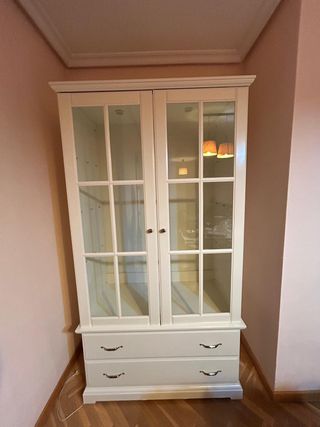 Armario vitrina blanco 2 puertas 