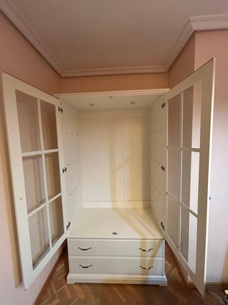 Armario vitrina blanco 2 puertas 
